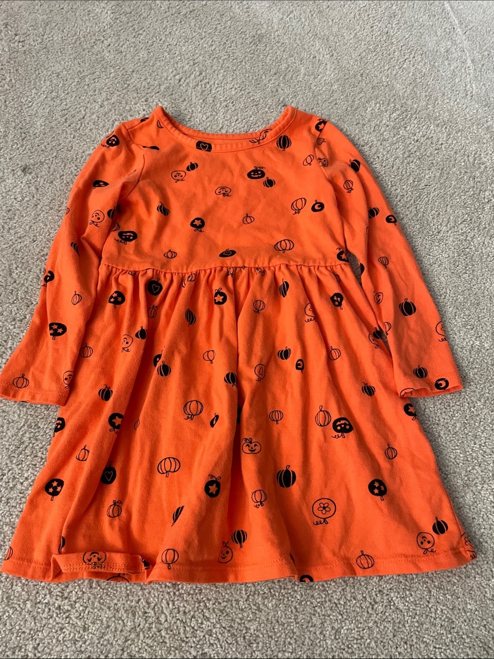 Cat & Jack Orange Pumpkin Print Tee
